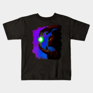 african woman with fire Kids T-Shirt